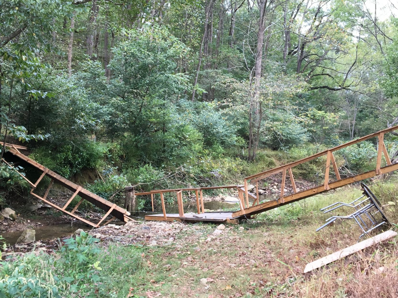 Walking bridge collapse